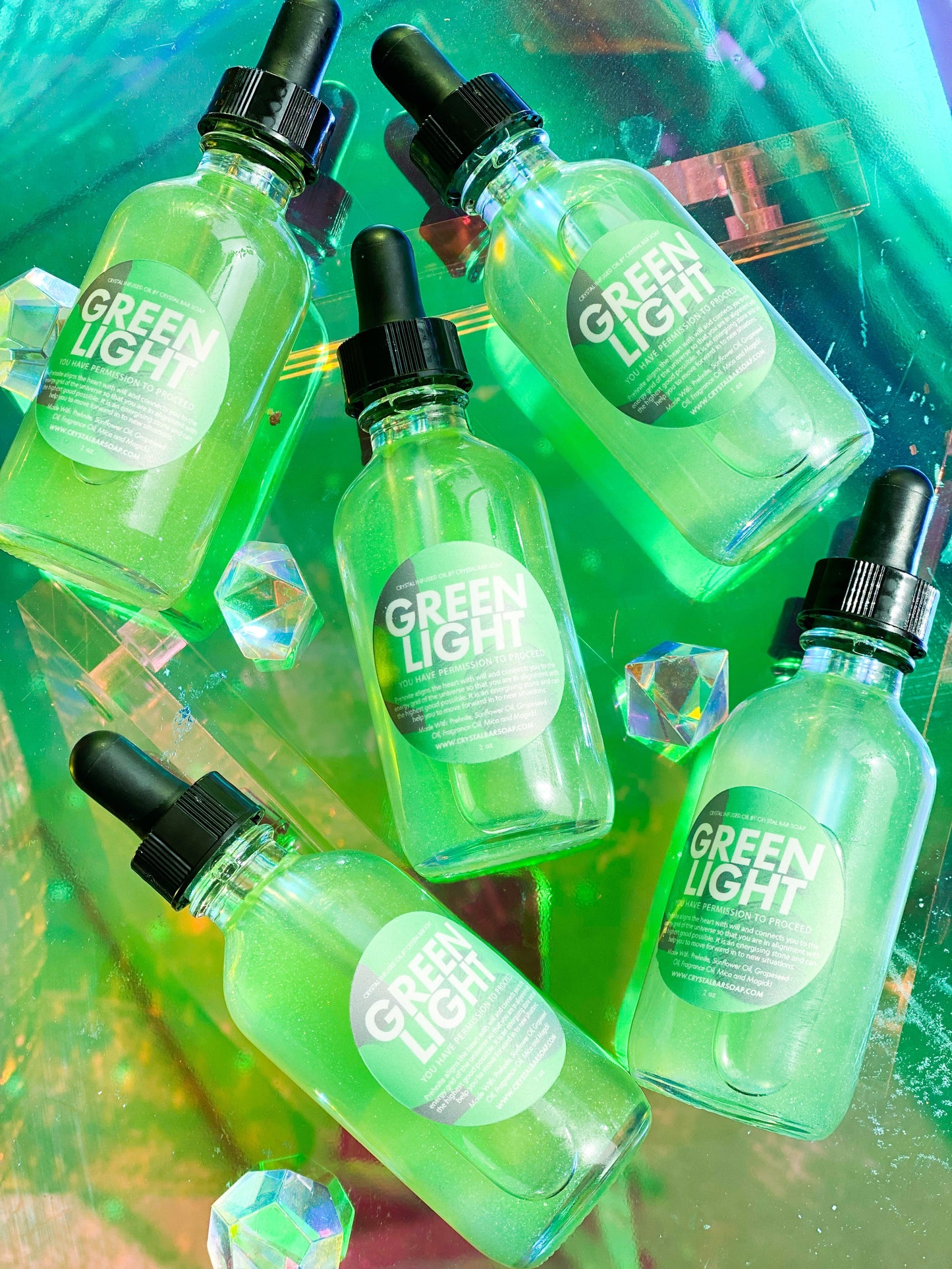 Green Light - Crystal-Infused Bath Oil