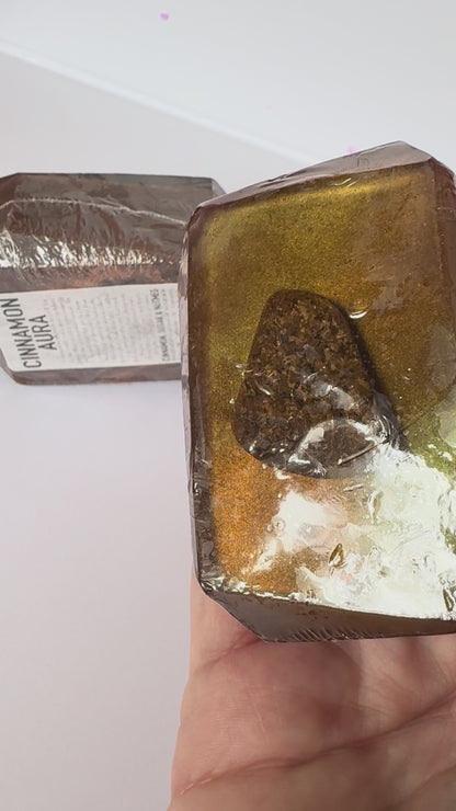 Cinnamon Aura – Soap Bar (Hidden Crystal Inside!)